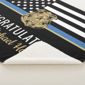 Abschluss der Polizeiakademie Thin Blue Line Flag Sherpadecke (3/4)