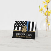 Abschluss der Polizeischule als Vollzugsbeamter Karte (Gelbe Blume)