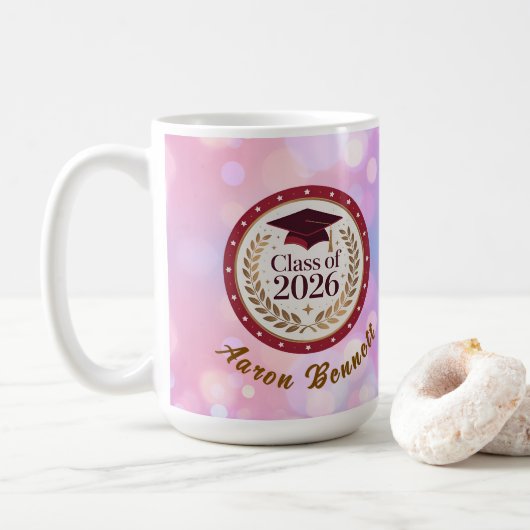 Abschluss der Purple Class 2026 Kaffeetasse (Mit Donut)