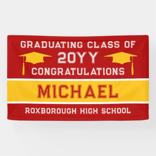 Abschluss der Roten und Gelben Schule Banner (Horizontal)