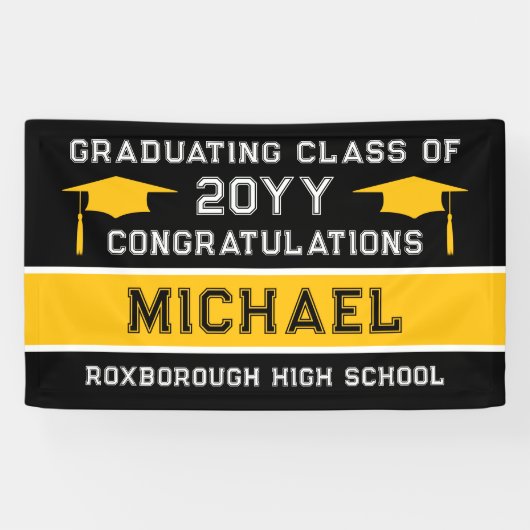 Abschluss der Schwarzen und Gelben Goldschulen Banner (Horizontal)