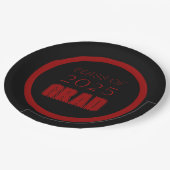 Abschluss der Schwarzen und Roten Schule Pappteller (Schrägansicht)