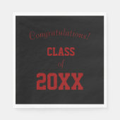 Abschluss der Schwarzen und Roten Schule Serviette (Vorderseite)