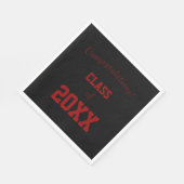 Abschluss der Schwarzen und Roten Schule Serviette (Ecke)