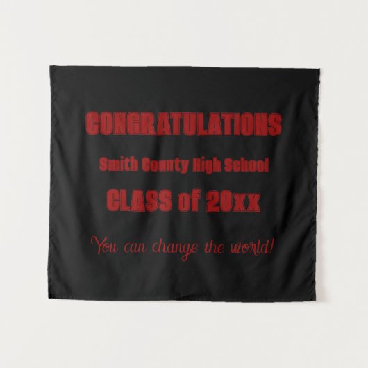 Abschluss der Schwarzen und Roten Schule Wandteppich (Vorderseite (Horizontal))