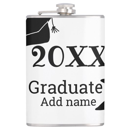 Abschluss der Stufe 20XX mit schlichter minimaler Flachmann (Vorderseite)