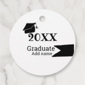 Abschluss der Stufe 20XX mit schlichter minimaler Geschenkanhänger (Rückseite)