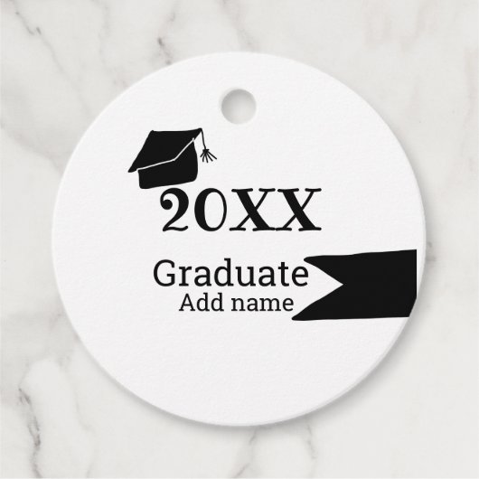 Abschluss der Stufe 20XX mit schlichter minimaler Geschenkanhänger (Vorderseite)