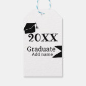 Abschluss der Stufe 20XX mit schlichter minimaler  Geschenkanhänger (Rückseite)