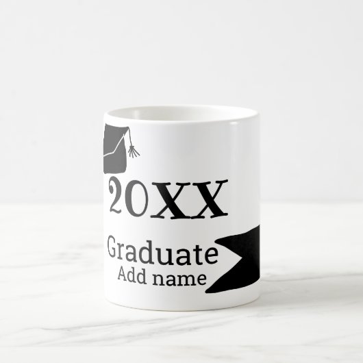 Abschluss der Stufe 20XX mit schlichter minimaler  Kaffeetasse (Mittel)