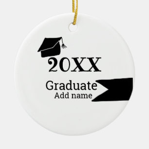 Abschluss der Stufe 20XX mit schlichter minimaler Keramik Ornament