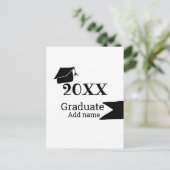 Abschluss der Stufe 20XX mit schlichter minimaler Postkarte (Stehend Vorderseite)