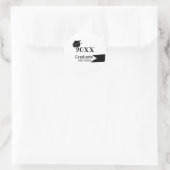 Abschluss der Stufe 20XX mit schlichter minimaler  Runder Aufkleber (Tasche)