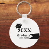 Abschluss der Stufe 20XX mit schlichter minimaler Schlüsselanhänger (Rückseite)