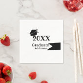 Abschluss der Stufe 20XX mit schlichter minimaler Serviette (Beispiel)