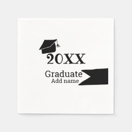 Abschluss der Stufe 20XX mit schlichter minimaler  Serviette