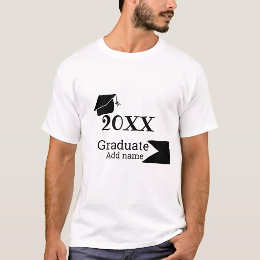 Abschluss der Stufe 20XX mit schlichter minimaler T-Shirt (Vorderseite)
