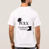 Abschluss der Stufe 20XX mit schlichter minimaler T-Shirt (Rückseite)