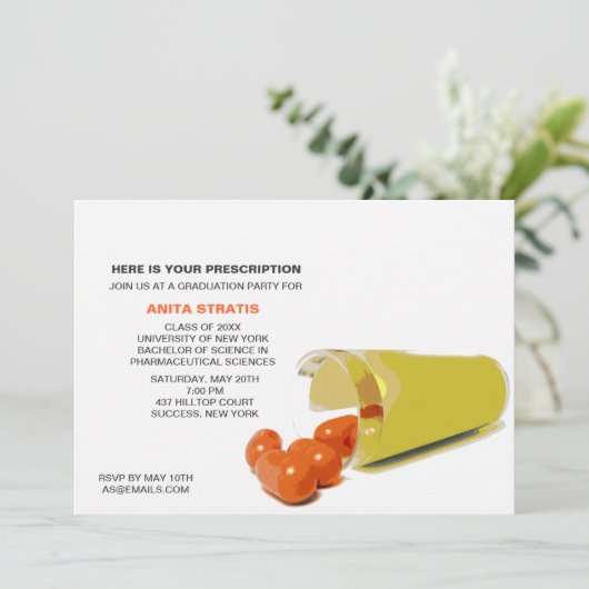 Abschluss der Tablette Einladung (Stehend Vorderseite)