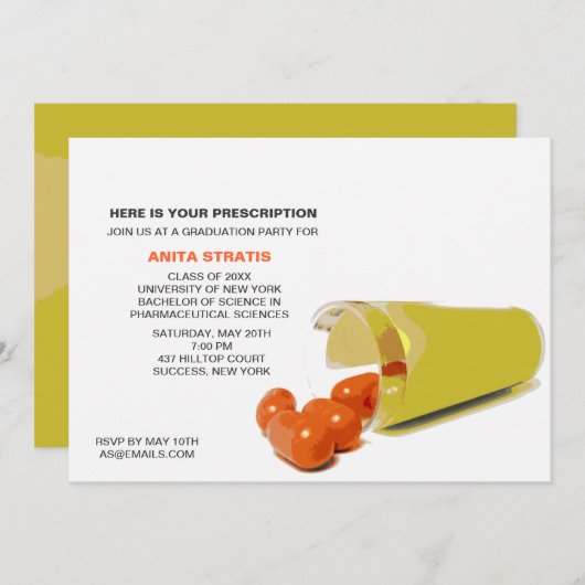 Abschluss der Tablette Einladung (Vorne/Hinten)