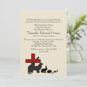 Abschluss der Tierärztlichen Fakultät Einladung (Stehend Vorderseite)