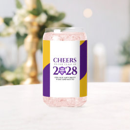 Abschluss der Uni der lila Gold School Dosenglas