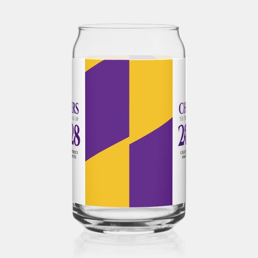 Abschluss der Uni der lila Gold School Dosenglas (Links)