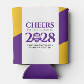 Abschluss der Uni der lila Gold School Dosenkühler (Rückseite)