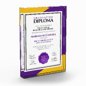 Abschluss der Uni der lila Gold School Fotoblock (Links)