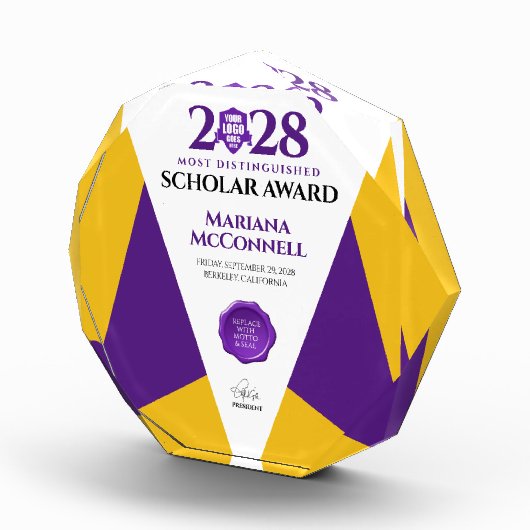 Abschluss der Uni der lila Gold School Fotoblock (Rechts)