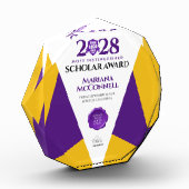 Abschluss der Uni der lila Gold School Fotoblock (Links)