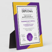 Abschluss der Uni der lila Gold School Fotoplatte (Seite)