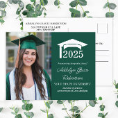 Abschluss der Universität für grüne Uni Einladungspostkarte