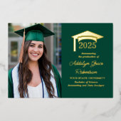 Abschluss der Universität für grüne Uni Folieneinladung (Vorderseite)