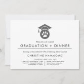 Abschluss der Veterinärschule | Minimalistische Ei Einladung (Vorderseite)