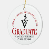Abschluss der Veterinärschule - Weihnachten Keramik Ornament (Links)