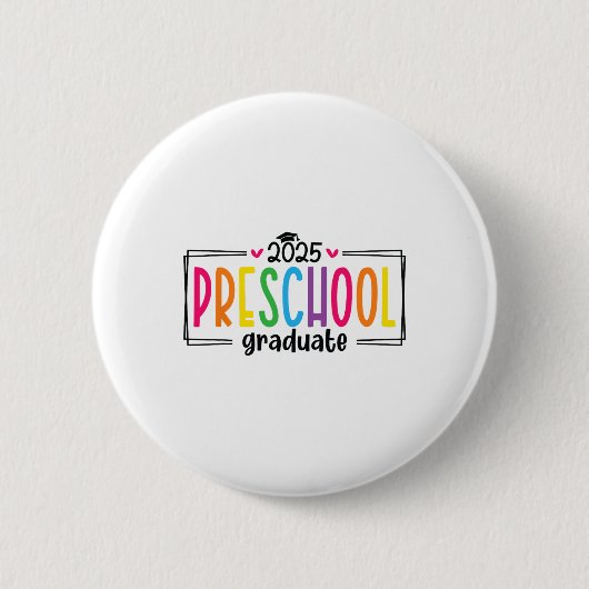 Abschluss der Vorschule 2025 Grad Button (Vorderseite)