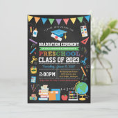 Abschluss der Vorschulstufe Einladung (Stehend Vorderseite)