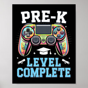 Abschluss der Vorschulstufe Letzter Schultag Gamer Poster