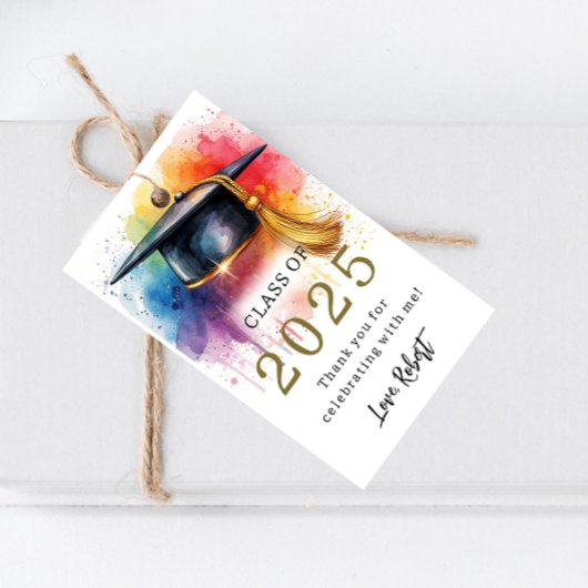 Abschluss der Wasserfarbe 2025 Geschenkanhänger