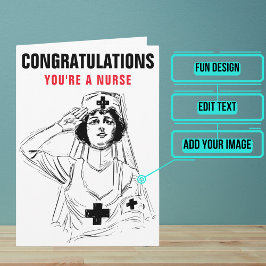 Abschluss der weiblichen Krankenschwester Herzlich Karte