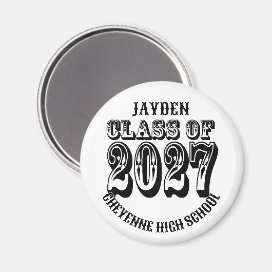 Abschluss der Western Klasse 2027 Magnet (Vorderseite/Rückseite)