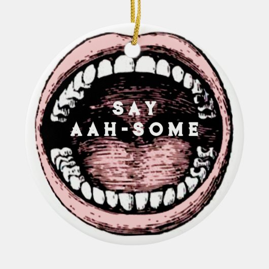 Abschluss der Zahnarztschule Keramik Ornament (Vorne)