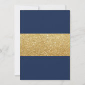 Abschluss der Zahnarztschule Navy Blue & Gold Dent Einladung (Rückseite)