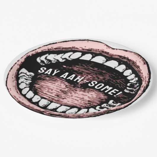 Abschluss der Zahnarztschule Pappteller (Schrägansicht)