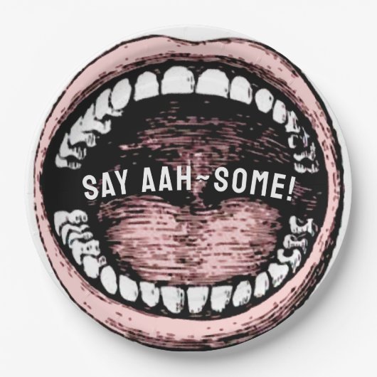 Abschluss der Zahnarztschule Pappteller (Vorderseite)