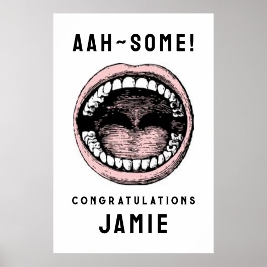 Abschluss der Zahnarztschule Poster (Vorne)