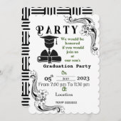 Abschluss des Abschlusses Einladung (Vorne/Hinten)