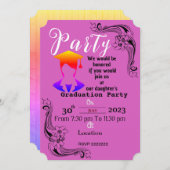 Abschluss des Abschlusses Einladung (Vorne/Hinten)