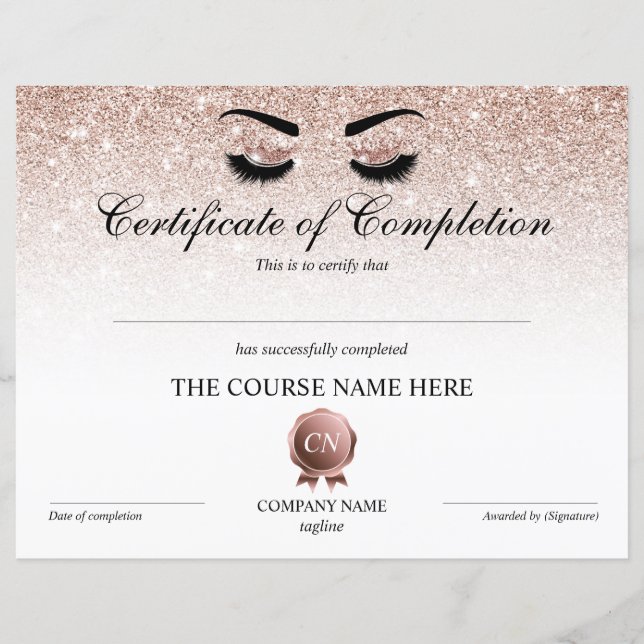 Abschluss des Abschlusszertifikats (Vorderseite)